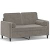 vidaXL 2-Seater Sofa with Pillows&Cushions Light Grey 120 cm Velvet
