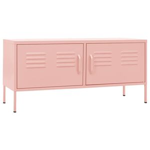 vidaXL TV Cabinet Pink 105x35x50 cm Steel