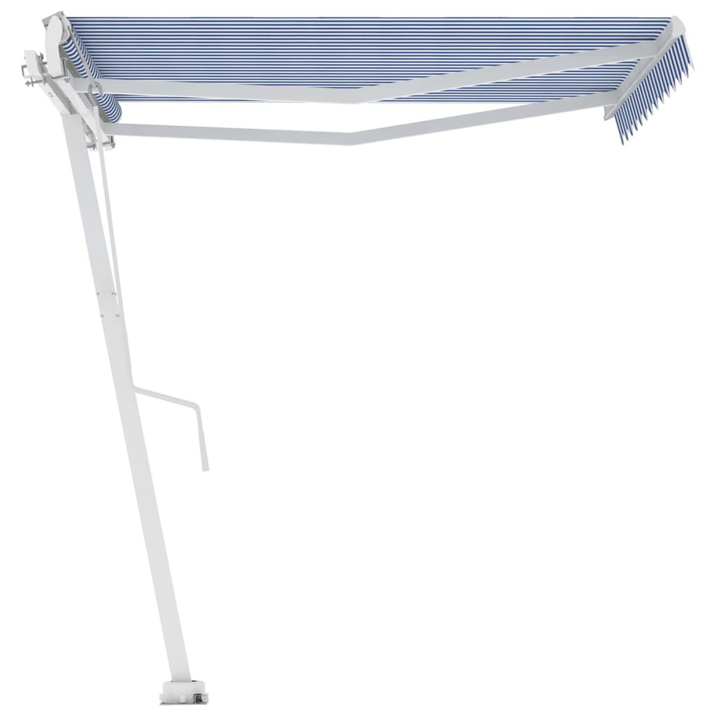 vidaXL Freestanding Automatic Awning 300x250cm Blue/White