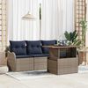 vidaXL Garden Sofa Set 5 pcs Grey and navy blue 100 x 55 x 73 cm