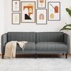 vidaXL Sofa 3-Seater Dark Grey Fabric