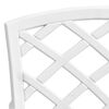vidaXL 3 Piece Bistro Set White Cast Aluminium
