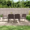 vidaXL 7 Piece Garden Dining Set with Cushions Poly Rattan and Steel