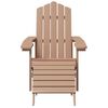 vidaXL Garden Adirondack Chair with Footstool HDPE Brown