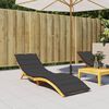 vidaXL Sun Lounger Cushion Black 200x50x3cm Oxford Fabric
