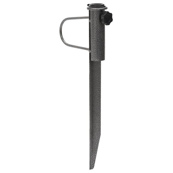 vidaXL Parasol Stands with Spikes 2 pcs 19x42 cm Galvanised Steel