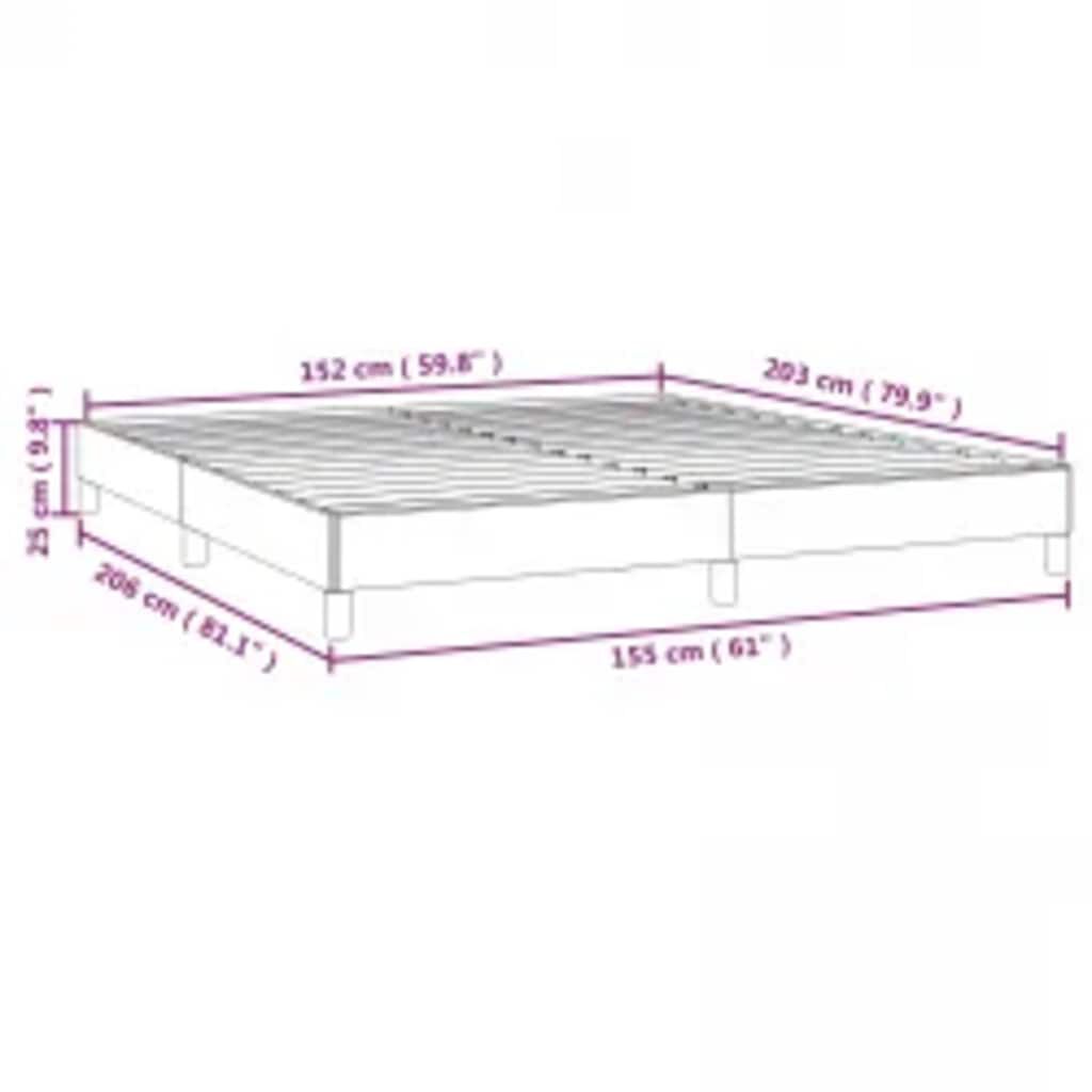 vidaXL Bed Frame without Mattress Black 152x203 cm Queen Faux Leather