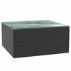 vidaXL 7 Piece Garden Lounge Set with Cushions Poly Rattan Black