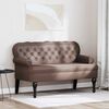 vidaXL Chesterfield Bench Brown 119.5 x 64.5 x 75 cm Faux Leather
