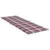 vidaXL Sun Lounger Cushion Red Check Pattern 186x58x4cm Oxford Fabric
