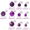 vidaXL 100 Piece Christmas Ball Set Purple
