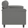 vidaXL 2-Seater Sofa Dark Grey 120 cm Microfibre Fabric