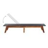 vidaXL Sun Lounger with Cushion Poly Rattan and Solid Acacia Wood