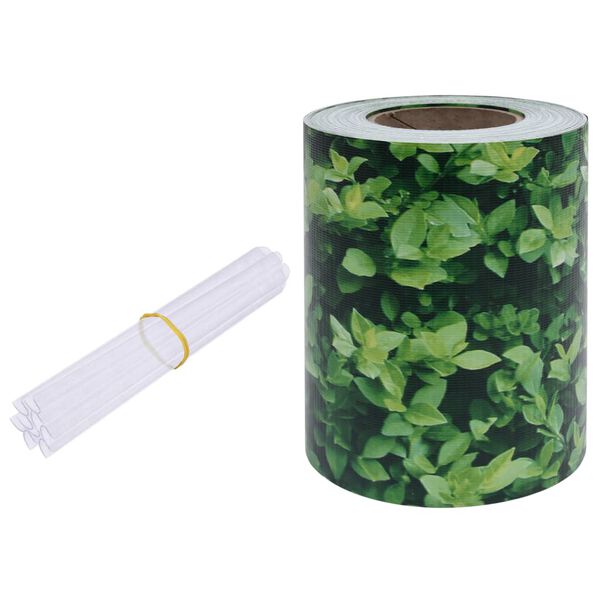 vidaXL Garden Privacy Screen PVC 35x0.19 m Green
