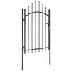 vidaXL Garden Gate "Woerden" Steel 1x1,5 m Black