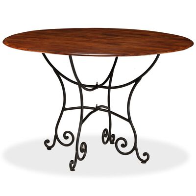 vidaXL Dining Table Solid Acacia Wood with Honey Finish 120x76 cm