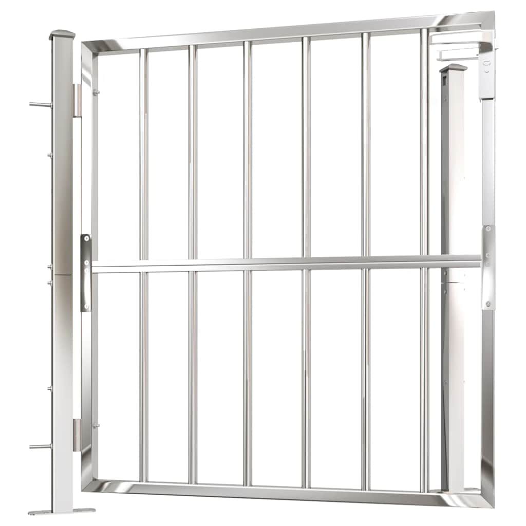 vidaXL Garden Gate 100x100 cm Stainless Steel