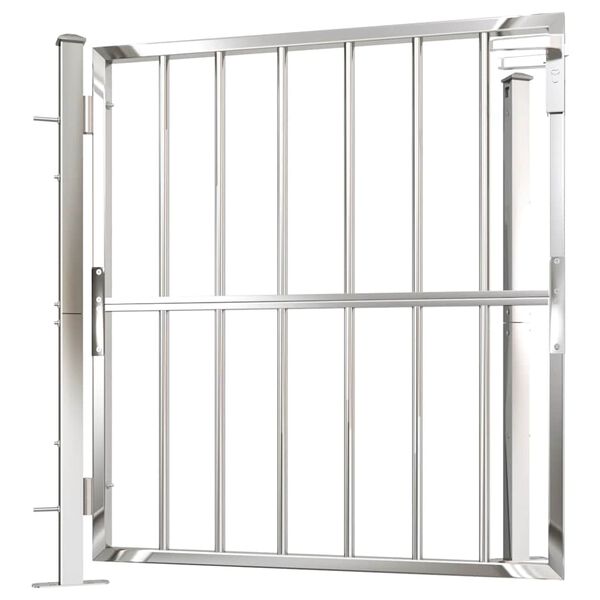 vidaXL Garden Gate 100x100 cm Stainless Steel