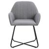 vidaXL Dining Chairs 2 pcs Light Grey Fabric