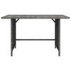vidaXL Garden Dining Table Grey 110x70x65 cm Poly Rattan