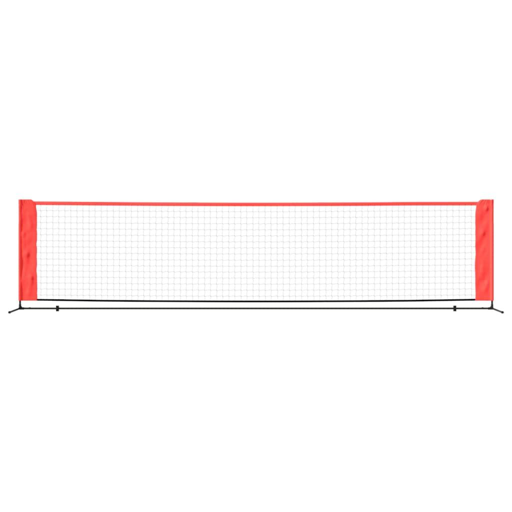 vidaXL Tennis Net Black and Red 400x100x87 cm Polyester