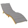 vidaXL Sun Lounger Cushion Grey 200x50x3cm Oxford Fabric