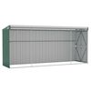 vidaXL Wall-mounted Garden Shed Green 118x382x178 cm Galvanised Steel