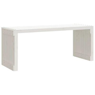 vidaXL Garden Bench Extendable White 212.5x40.5x45 cm Solid Wood Pine