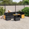 vidaXL 8 Piece Garden Sofa Set with Cushions Grey Poly Rattan