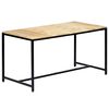 vidaXL Dining Table 140x70x75 cm Solid Rough Mango Wood