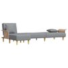 vidaXL L-shaped Sofa Bed Light Grey 279x140x70 cm Fabric