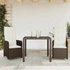 vidaXL 5 Piece Garden Bistro Set with Cushions Brown Poly Rattan