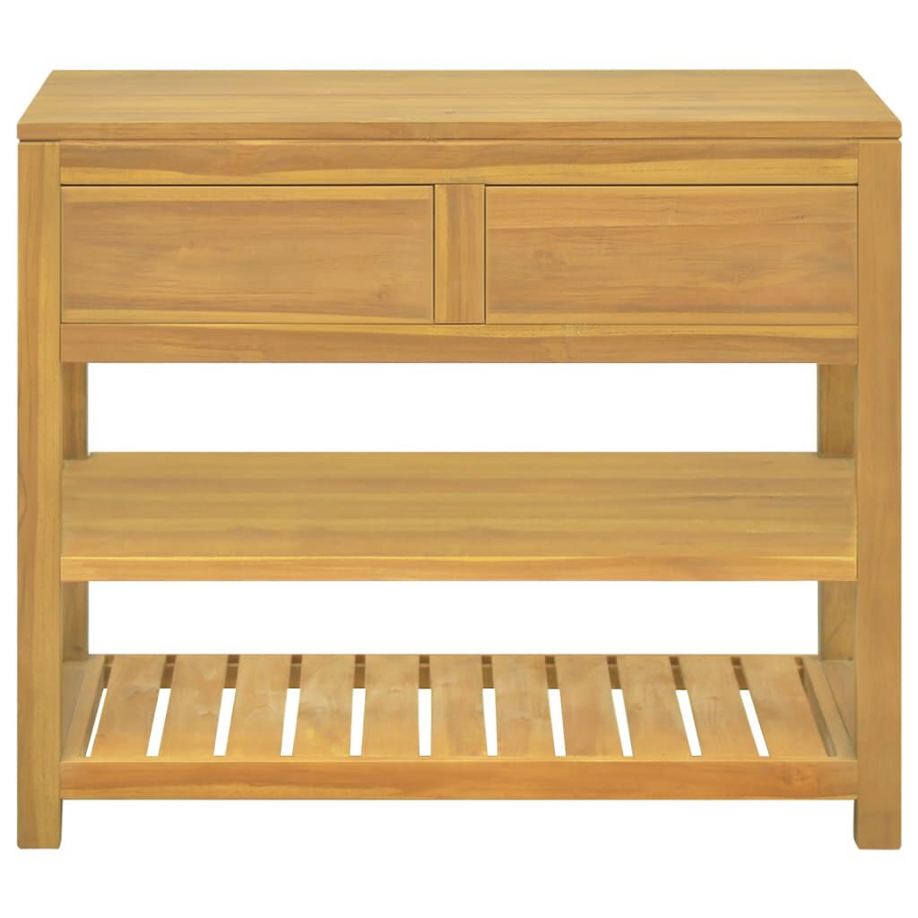 vidaXL Bathroom Cabinet 90x45x75 cm Solid Wood Teak