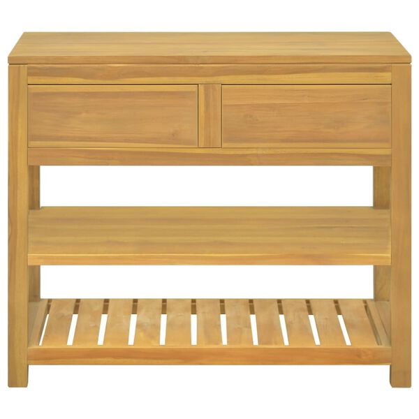 vidaXL Bathroom Cabinet 90x45x75 cm Solid Wood Teak