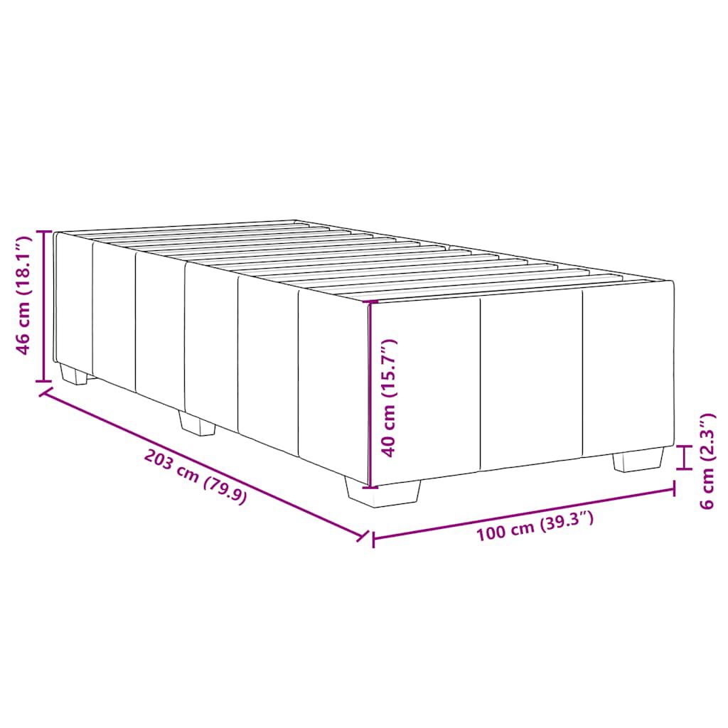 vidaXL Box Spring Bed with Mattress Light Grey Twin XL Fabric