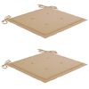 vidaXL Garden Chairs with Cushions 2 pcs Solid Acacia Wood