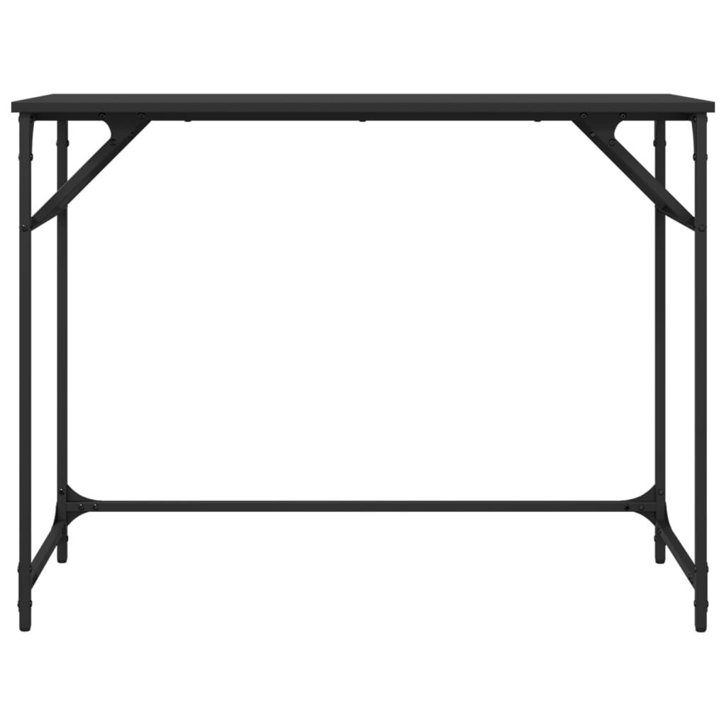 vidaXL Desk Black 100x45x76 cm Engineered Wood and Powder-coated Steel