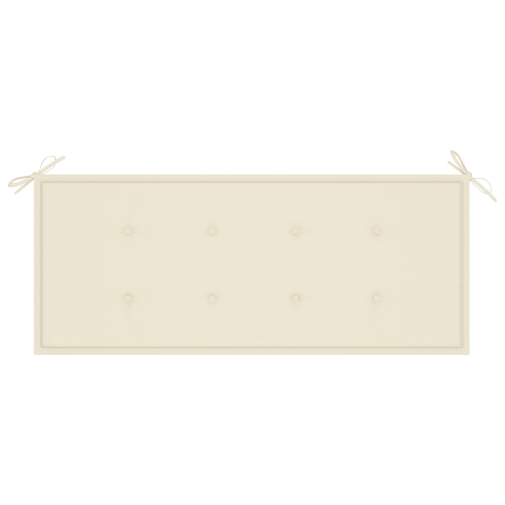 vidaXL Garden Bench with Cushion 120 cm Solid Acacia Wood