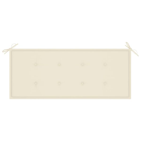 vidaXL Garden Bench with Cushion 120 cm Solid Acacia Wood