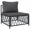 vidaXL 4 Piece Garden Lounge Set with Cushions Anthracite Steel