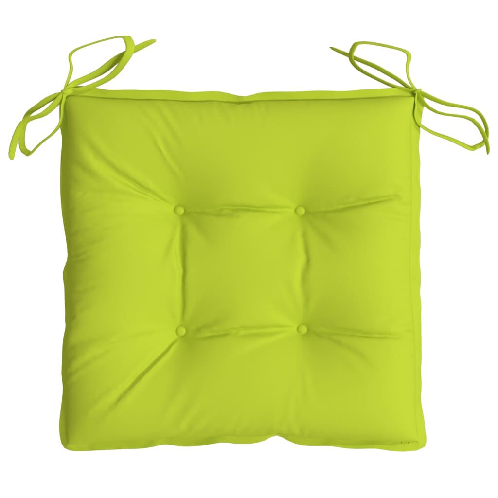 vidaXL Chair Cushions 4 pcs Bright Green 40x40x7 cm Oxford Fabric