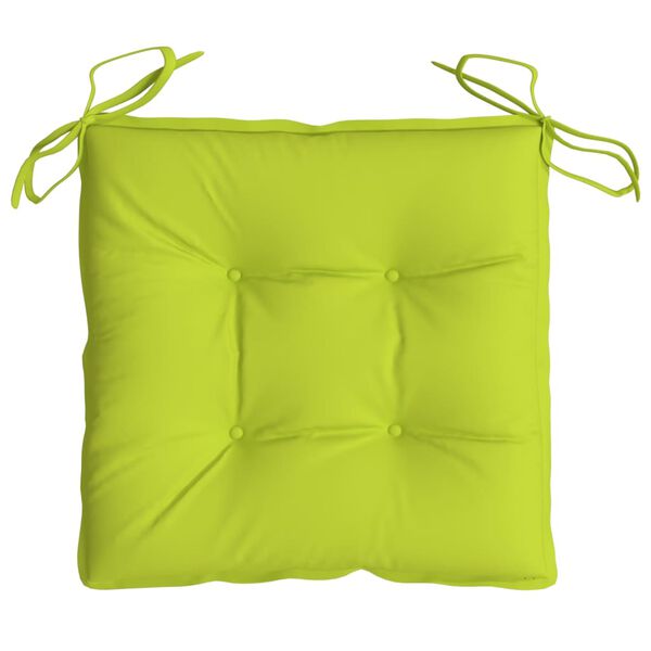 vidaXL Chair Cushions 4 pcs Bright Green 40x40x7 cm Oxford Fabric