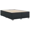 vidaXL Bed Frame without Mattress Black Queen Faux Leather