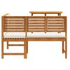 vidaXL Garden Bench Set 2 pcs Brown Solid Acacia Wood