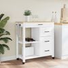 vidaXL Kitchen Trolley MONZA 84x40x90 cm Solid Wood Pine