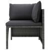 vidaXL 12 Piece Garden Lounge Set with Cushions Poly Rattan Grey