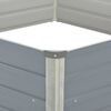 vidaXL Raised Garden Bed 129x129x45 cm Galvanised Steel Grey