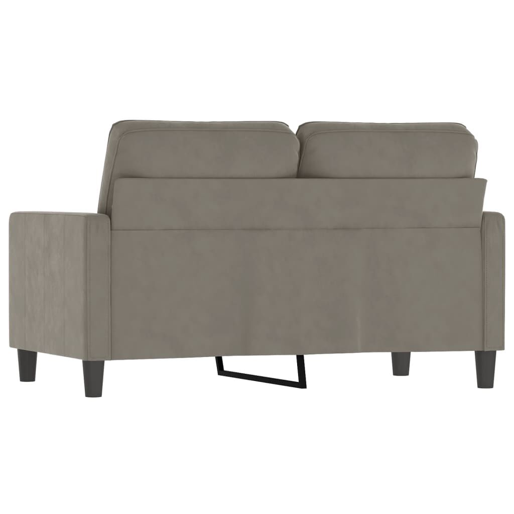 vidaXL 2-Seater Sofa Light Grey 120 cm Velvet