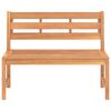 vidaXL Garden Bench 114 cm Solid Teak Wood