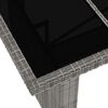 vidaXL 7 Piece Outdoor Dining Set with Cushions Poly Rattan Grey
